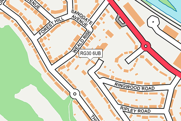 RG30 6UB map - OS OpenMap – Local (Ordnance Survey) RG30 6UB map - OS OpenMap – Local (Ordnance Survey)
