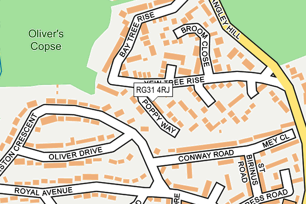 RG31 4RJ map - OS OpenMap – Local (Ordnance Survey) RG31 4RJ map - OS OpenMap – Local (Ordnance Survey)