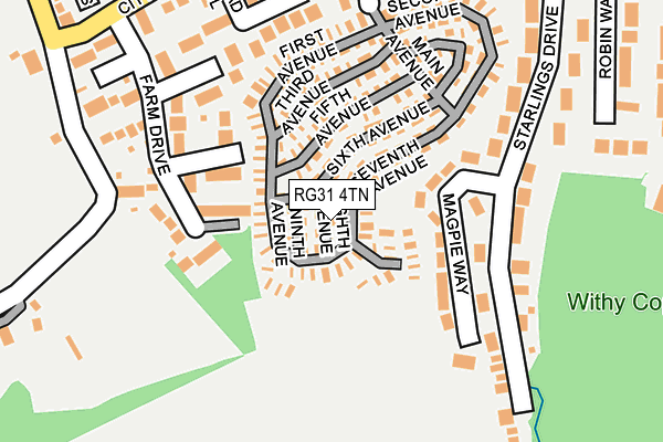 RG31 4TN map - OS OpenMap – Local (Ordnance Survey) RG31 4TN map - OS OpenMap – Local (Ordnance Survey)