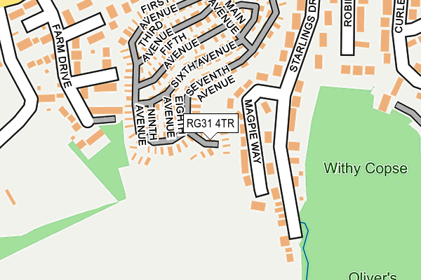 RG31 4TR map - OS OpenMap – Local (Ordnance Survey) RG31 4TR map - OS OpenMap – Local (Ordnance Survey)
