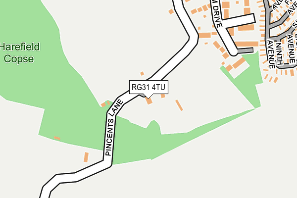 RG31 4TU map - OS OpenMap – Local (Ordnance Survey) RG31 4TU map - OS OpenMap – Local (Ordnance Survey)