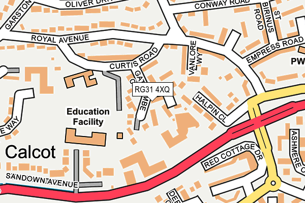 RG31 4XQ map - OS OpenMap – Local (Ordnance Survey) RG31 4XQ map - OS OpenMap – Local (Ordnance Survey)