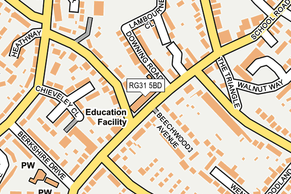 RG31 5BD map - OS OpenMap – Local (Ordnance Survey) RG31 5BD map - OS OpenMap – Local (Ordnance Survey)