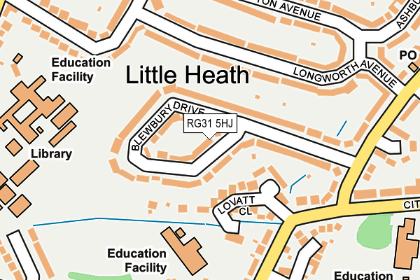 RG31 5HJ map - OS OpenMap – Local (Ordnance Survey) RG31 5HJ map - OS OpenMap – Local (Ordnance Survey)