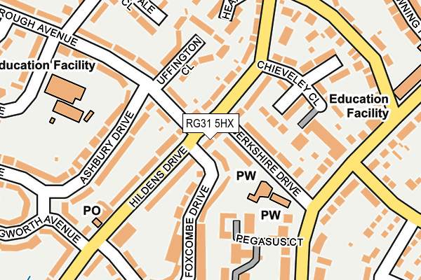 RG31 5HX map - OS OpenMap – Local (Ordnance Survey) RG31 5HX map - OS OpenMap – Local (Ordnance Survey)