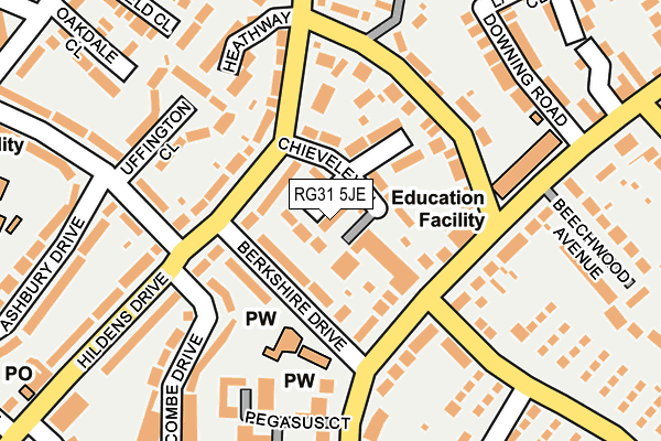 RG31 5JE map - OS OpenMap – Local (Ordnance Survey) RG31 5JE map - OS OpenMap – Local (Ordnance Survey)