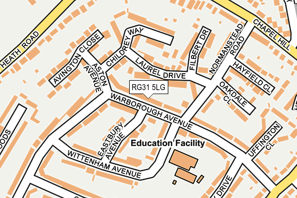RG31 5LG map - OS OpenMap – Local (Ordnance Survey) RG31 5LG map - OS OpenMap – Local (Ordnance Survey)