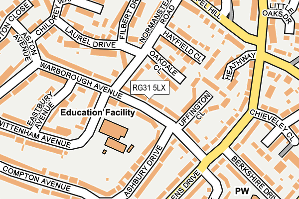 RG31 5LX map - OS OpenMap – Local (Ordnance Survey) RG31 5LX map - OS OpenMap – Local (Ordnance Survey)