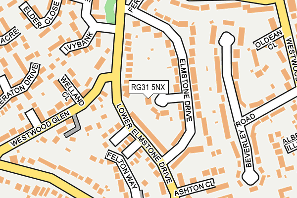 RG31 5NX map - OS OpenMap – Local (Ordnance Survey) RG31 5NX map - OS OpenMap – Local (Ordnance Survey)