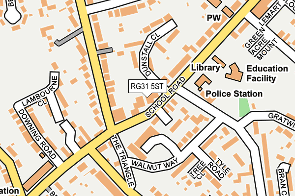 RG31 5ST map - OS OpenMap – Local (Ordnance Survey) RG31 5ST map - OS OpenMap – Local (Ordnance Survey)