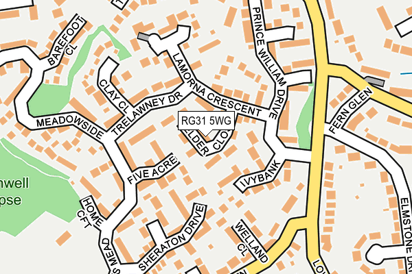RG31 5WG map - OS OpenMap – Local (Ordnance Survey) RG31 5WG map - OS OpenMap – Local (Ordnance Survey)