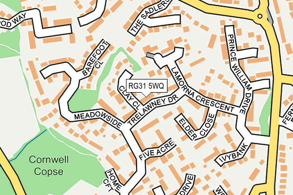 RG31 5WQ map - OS OpenMap – Local (Ordnance Survey) RG31 5WQ map - OS OpenMap – Local (Ordnance Survey)