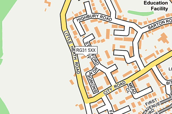 RG31 5XX map - OS OpenMap – Local (Ordnance Survey) RG31 5XX map - OS OpenMap – Local (Ordnance Survey)