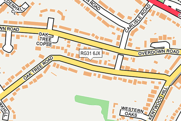 RG31 6JX map - OS OpenMap – Local (Ordnance Survey) RG31 6JX map - OS OpenMap – Local (Ordnance Survey)