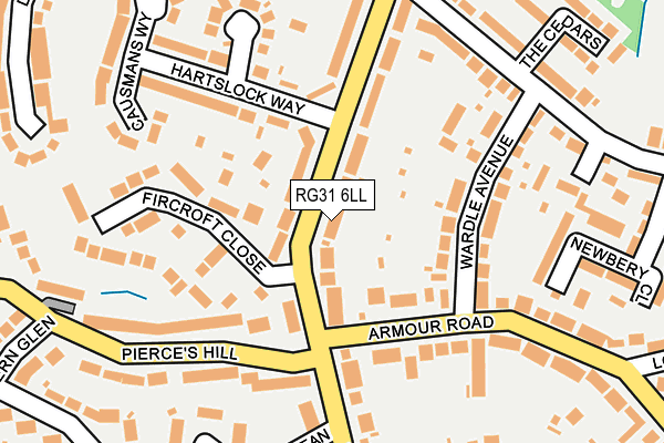 RG31 6LL map - OS OpenMap – Local (Ordnance Survey) RG31 6LL map - OS OpenMap – Local (Ordnance Survey)