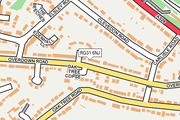 RG31 6NJ map - OS OpenMap – Local (Ordnance Survey) RG31 6NJ map - OS OpenMap – Local (Ordnance Survey)
