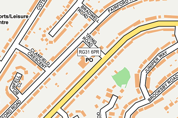 RG31 6PR map - OS OpenMap – Local (Ordnance Survey) RG31 6PR map - OS OpenMap – Local (Ordnance Survey)