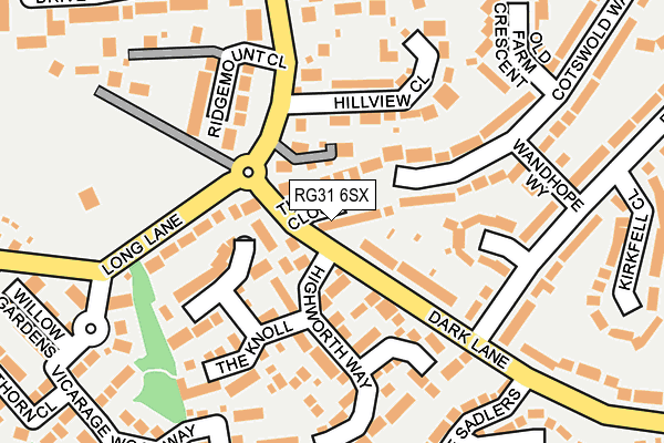RG31 6SX map - OS OpenMap – Local (Ordnance Survey) RG31 6SX map - OS OpenMap – Local (Ordnance Survey)