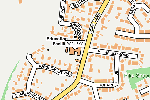 RG31 6YG map - OS OpenMap – Local (Ordnance Survey) RG31 6YG map - OS OpenMap – Local (Ordnance Survey)