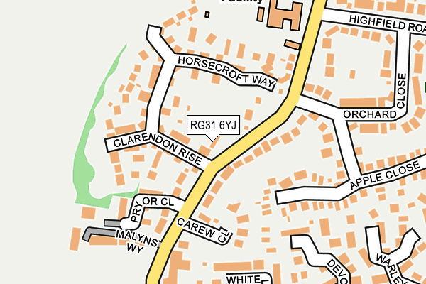 RG31 6YJ map - OS OpenMap – Local (Ordnance Survey) RG31 6YJ map - OS OpenMap – Local (Ordnance Survey)