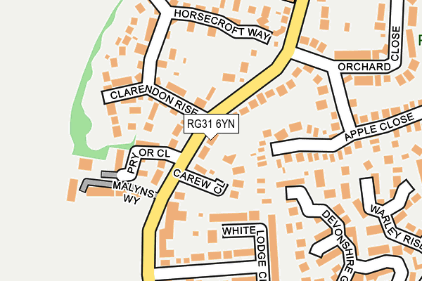 RG31 6YN map - OS OpenMap – Local (Ordnance Survey) RG31 6YN map - OS OpenMap – Local (Ordnance Survey)