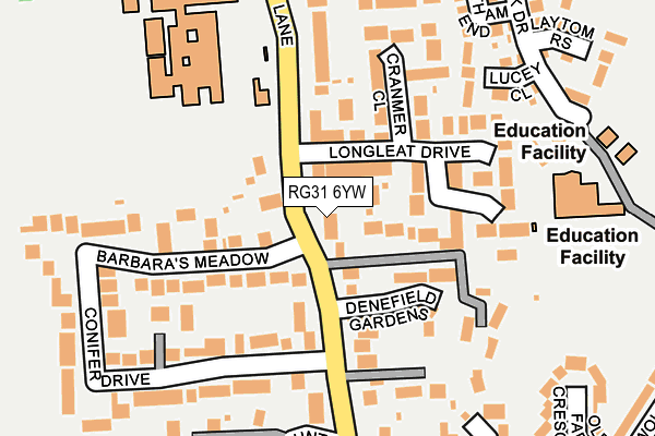 RG31 6YW map - OS OpenMap – Local (Ordnance Survey) RG31 6YW map - OS OpenMap – Local (Ordnance Survey)