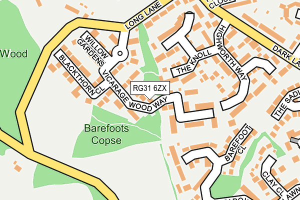RG31 6ZX map - OS OpenMap – Local (Ordnance Survey) RG31 6ZX map - OS OpenMap – Local (Ordnance Survey)