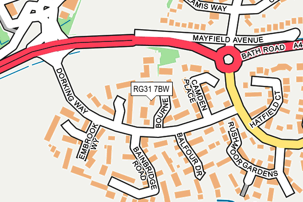 RG31 7BW map - OS OpenMap – Local (Ordnance Survey) RG31 7BW map - OS OpenMap – Local (Ordnance Survey)