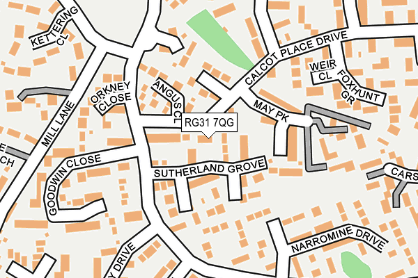 RG31 7QG map - OS OpenMap – Local (Ordnance Survey) RG31 7QG map - OS OpenMap – Local (Ordnance Survey)