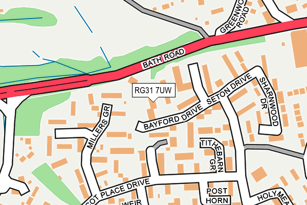 RG31 7UW map - OS OpenMap – Local (Ordnance Survey) RG31 7UW map - OS OpenMap – Local (Ordnance Survey)