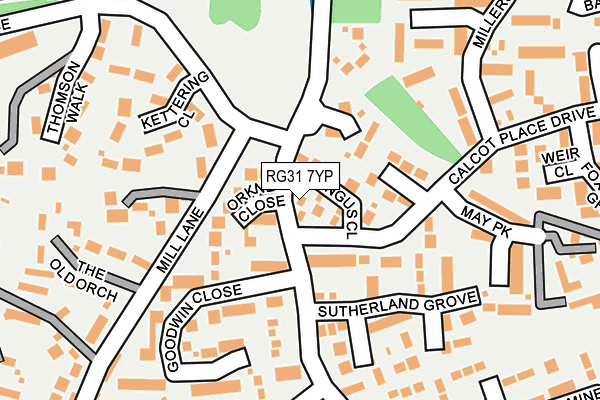 RG31 7YP map - OS OpenMap – Local (Ordnance Survey) RG31 7YP map - OS OpenMap – Local (Ordnance Survey)