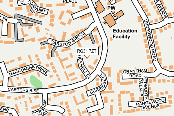 RG31 7ZT map - OS OpenMap – Local (Ordnance Survey) RG31 7ZT map - OS OpenMap – Local (Ordnance Survey)