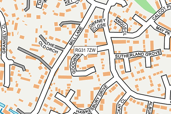 RG31 7ZW map - OS OpenMap – Local (Ordnance Survey) RG31 7ZW map - OS OpenMap – Local (Ordnance Survey)