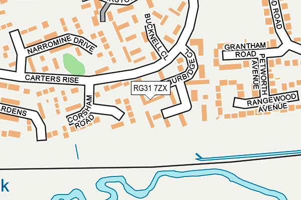 RG31 7ZX map - OS OpenMap – Local (Ordnance Survey) RG31 7ZX map - OS OpenMap – Local (Ordnance Survey)
