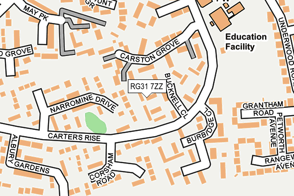 RG31 7ZZ map - OS OpenMap – Local (Ordnance Survey) RG31 7ZZ map - OS OpenMap – Local (Ordnance Survey)