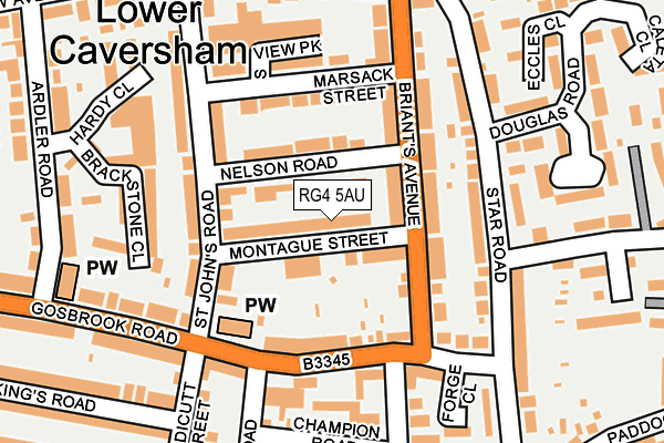 RG4 5AU map - OS OpenMap – Local (Ordnance Survey) RG4 5AU map - OS OpenMap – Local (Ordnance Survey)