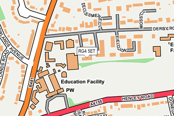 RG4 5ET map - OS OpenMap – Local (Ordnance Survey) RG4 5ET map - OS OpenMap – Local (Ordnance Survey)
