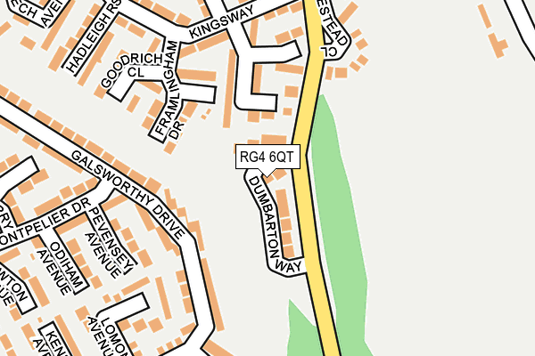 RG4 6QT map - OS OpenMap – Local (Ordnance Survey) RG4 6QT map - OS OpenMap – Local (Ordnance Survey)