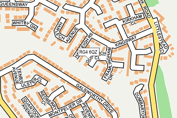 RG4 6QZ map - OS OpenMap – Local (Ordnance Survey)
