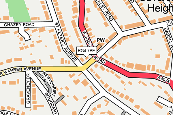 RG4 7BE map - OS OpenMap – Local (Ordnance Survey) RG4 7BE map - OS OpenMap – Local (Ordnance Survey)