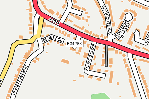 RG4 7BX map - OS OpenMap – Local (Ordnance Survey) RG4 7BX map - OS OpenMap – Local (Ordnance Survey)