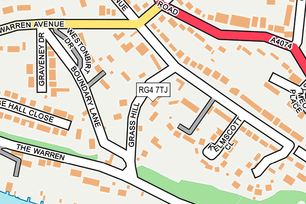 RG4 7TJ map - OS OpenMap – Local (Ordnance Survey) RG4 7TJ map - OS OpenMap – Local (Ordnance Survey)