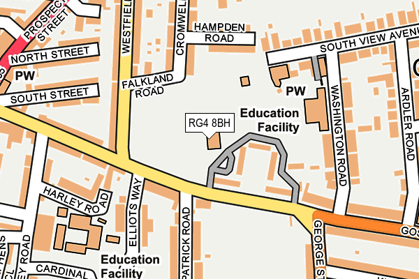 RG4 8BH map - OS OpenMap – Local (Ordnance Survey) RG4 8BH map - OS OpenMap – Local (Ordnance Survey)