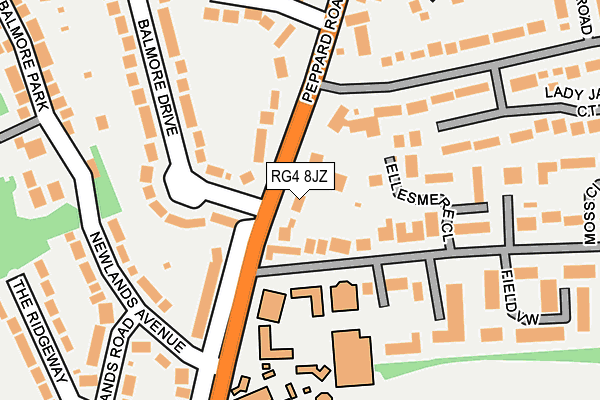 RG4 8JZ map - OS OpenMap – Local (Ordnance Survey) RG4 8JZ map - OS OpenMap – Local (Ordnance Survey)