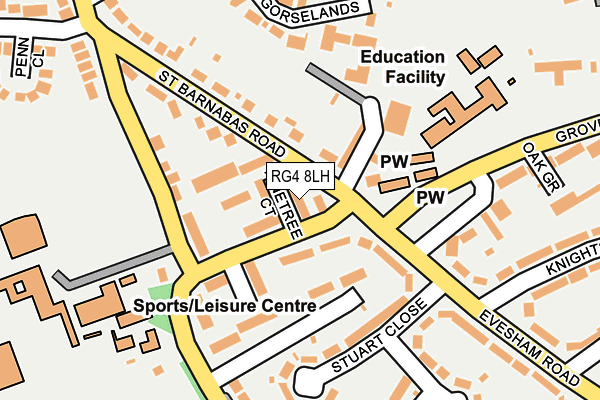 RG4 8LH map - OS OpenMap – Local (Ordnance Survey) RG4 8LH map - OS OpenMap – Local (Ordnance Survey)
