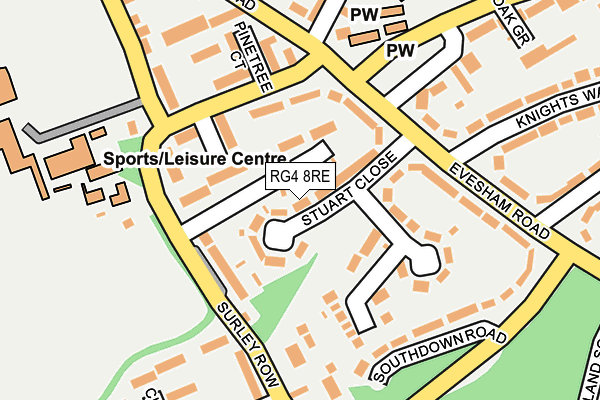 RG4 8RE map - OS OpenMap – Local (Ordnance Survey)