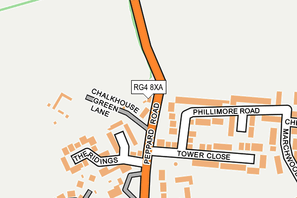 RG4 8XA map - OS OpenMap – Local (Ordnance Survey) RG4 8XA map - OS OpenMap – Local (Ordnance Survey)