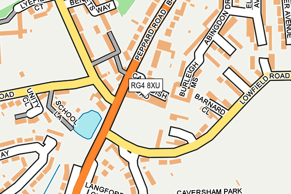 RG4 8XU map - OS OpenMap – Local (Ordnance Survey) RG4 8XU map - OS OpenMap – Local (Ordnance Survey)