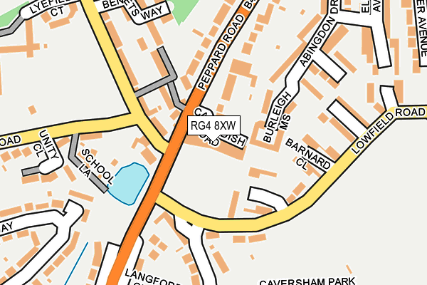 RG4 8XW map - OS OpenMap – Local (Ordnance Survey) RG4 8XW map - OS OpenMap – Local (Ordnance Survey)