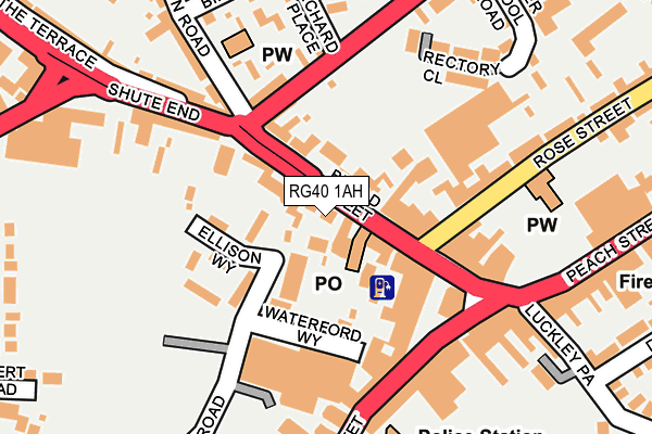 RG40 1AH map - OS OpenMap – Local (Ordnance Survey) RG40 1AH map - OS OpenMap – Local (Ordnance Survey)